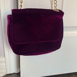 4 for $50 Velvet burgundy crossbody bag